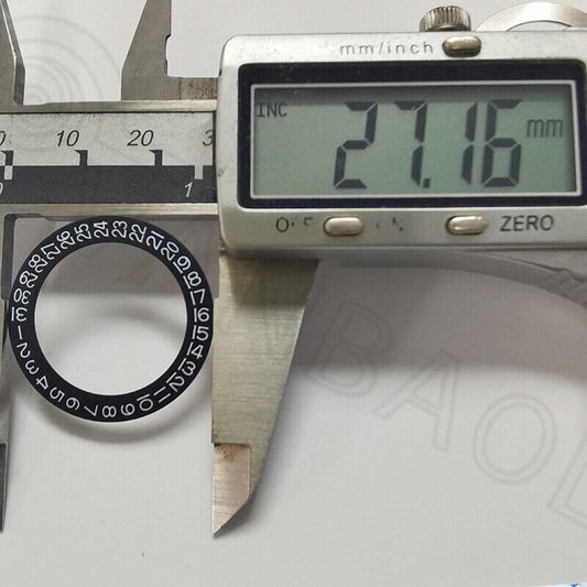 27.2mm Black Date Disk Wheel Date Wheel Generic for Watch Movement Date at 3