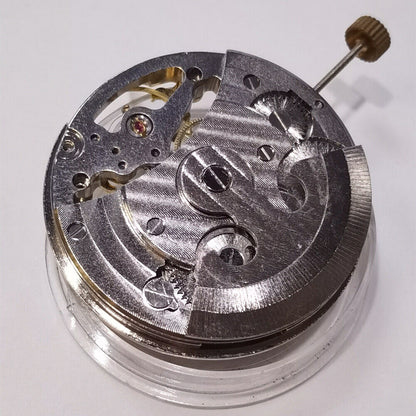 Automatic Mechanical Movement Silver 3 Hands Hollow Moon Phase@12