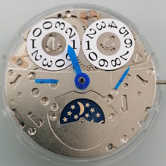 China Made Shanghai LB20 Mechanical Movement Big Date@12 Moon Phase@6