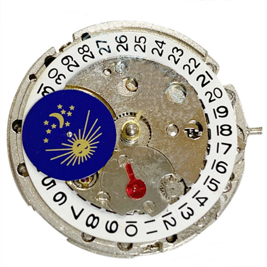 MG2813 Automatisches mechanisches Uhrwerk Silber Kleine Sekunde @6 Datum @9 Mondphase
