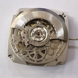 Square Automatic Mechanical Movement Tianjin Seagull ST25 Silver 3 Hands Hollow