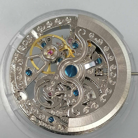 Mouvement mécanique automatique creux de remplacement Tianjin TY2807 T16 en argent asiatique