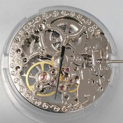 Mouvement mécanique automatique creux de remplacement Tianjin TY2807 T16 en argent asiatique