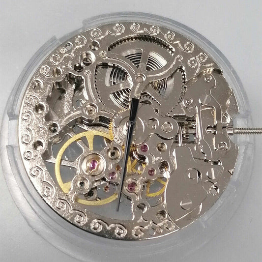 Mouvement mécanique automatique creux de remplacement Tianjin TY2807 T16 en argent asiatique