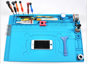 45x30cm Silicone Insulation Pad Thermostable Anti-corrosive Watch Repair TE505