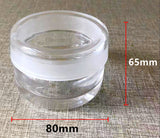80X65mm Quartz Glass Sealed Watch Oil Benzine Cup with Anti-Leak Cover