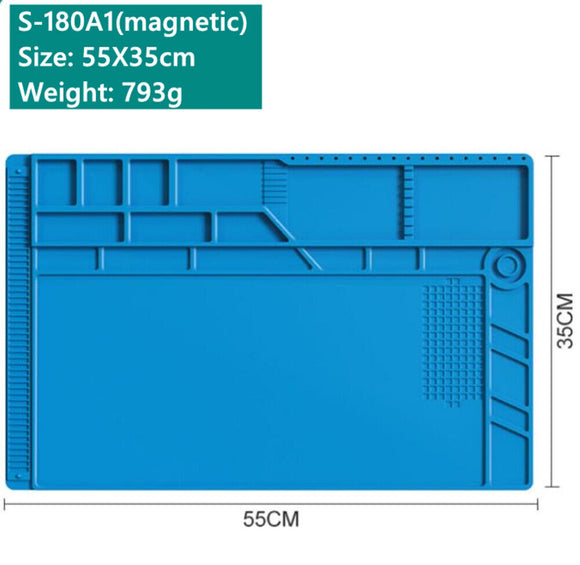 55X35cm Silicone Insulation Pad Thermostable Anti-corrosive Watch Repair S-180A1