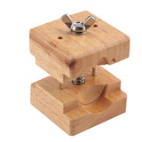 Professional Wooden Watch Case Holder Block Vise Clamp Repair Watchmaker Tool