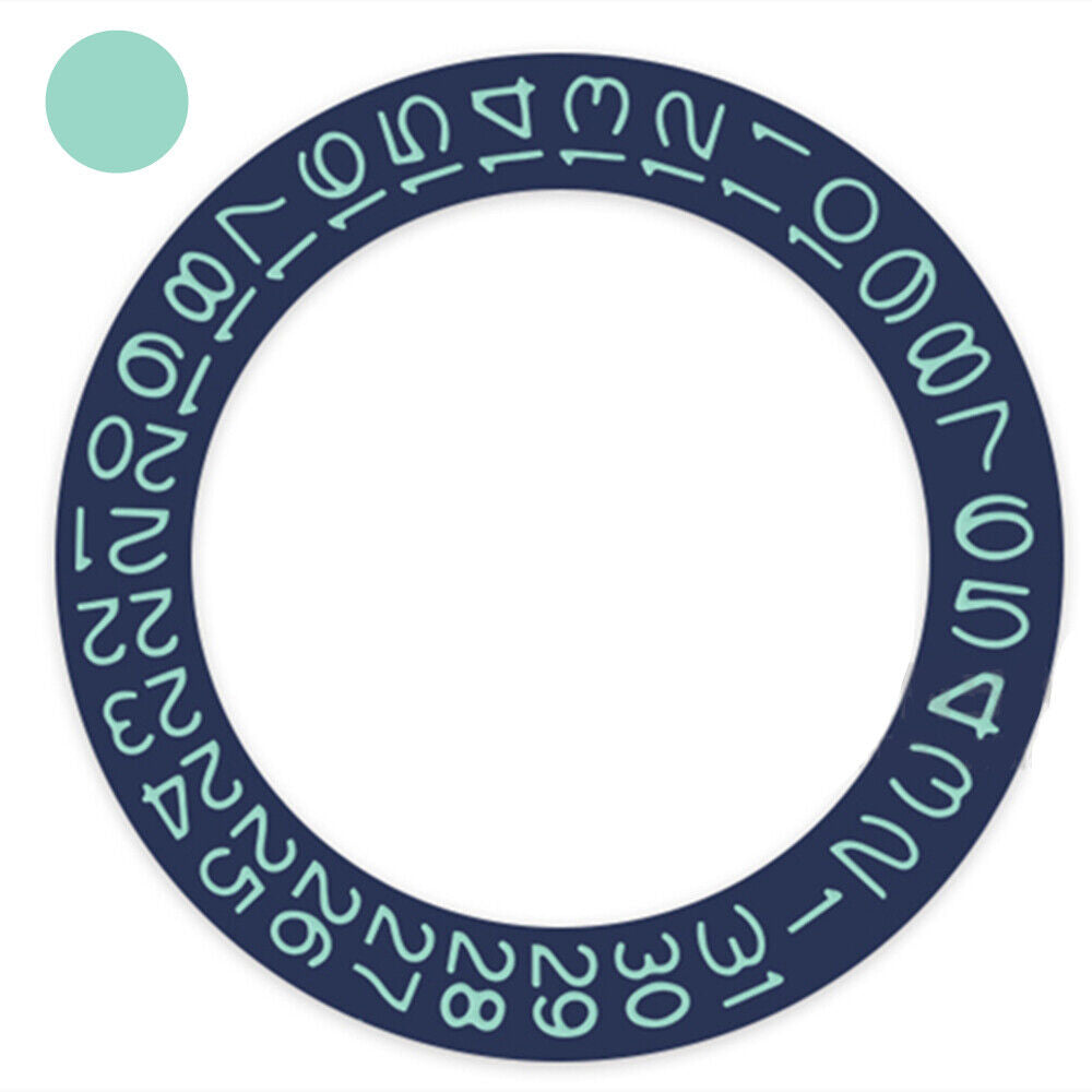 Denim blue date wheel with Turkish blue font for Miyota NH35 NH36 watch accessories.