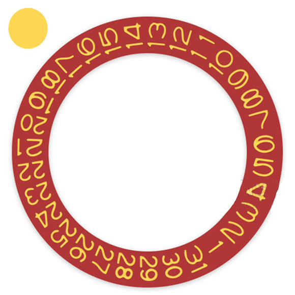 Red Background Mustard Yellow Font Disk Date Wheel Datedisk for Miyota NH35 NH36