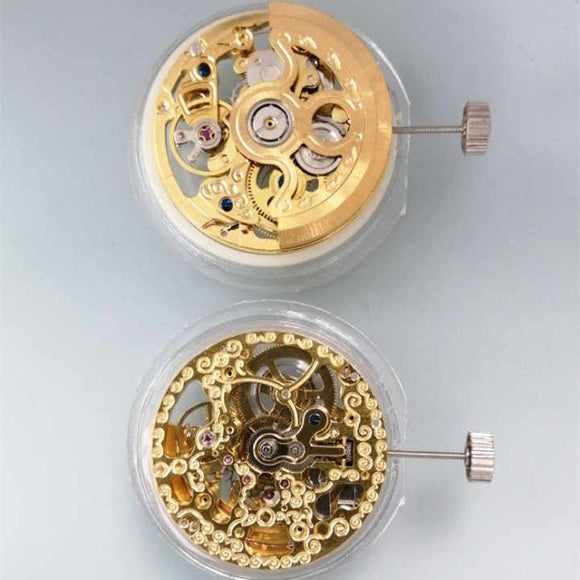 China Made Movement Golden Hangzhou HZ2189 Hollow Carved Mechanical Movement