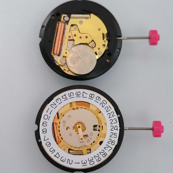 Swiss Made Ronda 715 Quartz Watch Movement Date At 3 Replacement Golden