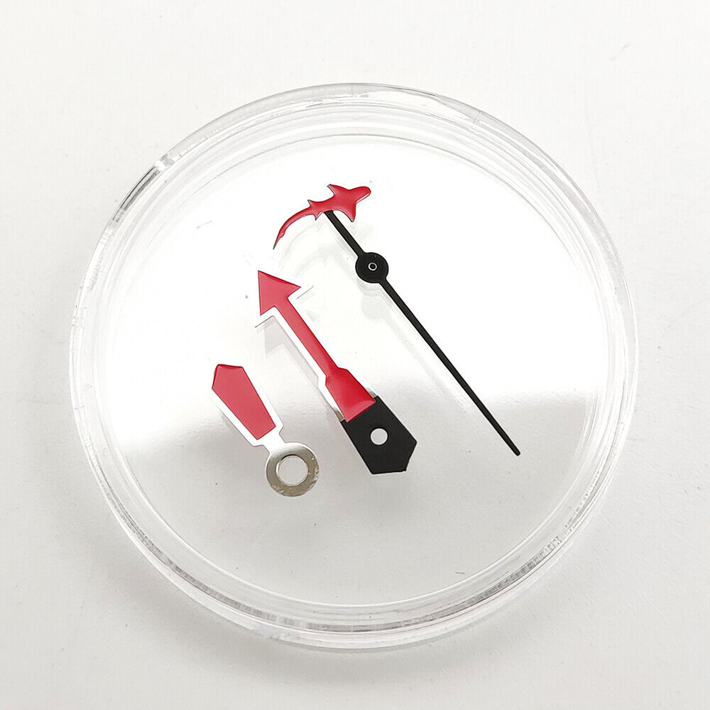 Silver fish-shaped second hand with trim detail for NH35A/NH36A/4R36 movements.