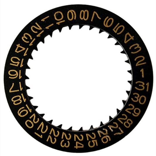 Black Background Golden Character Disk Date Wheel for Miyota NH35 NH36