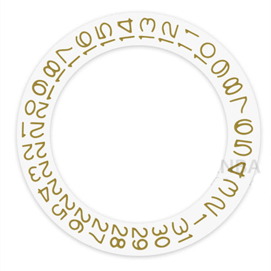 White Background Autumn Yellow Character Disk Date Wheel for Miyota NH35 NH36