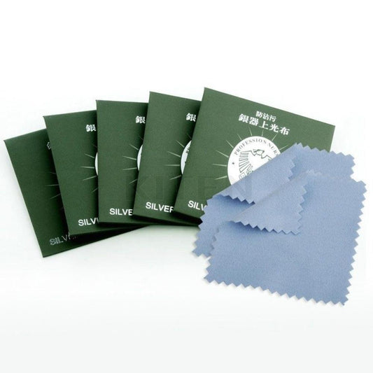 Lot de 10 chiffons de nettoyage et de polissage pour bijoux et argenterie, entretien du platine sterling