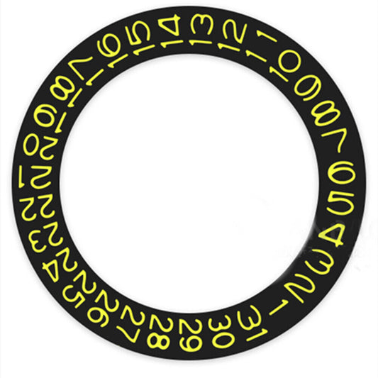 Black Background Yellow Character Date Disk Date Wheel for Miyota NH35 NH36