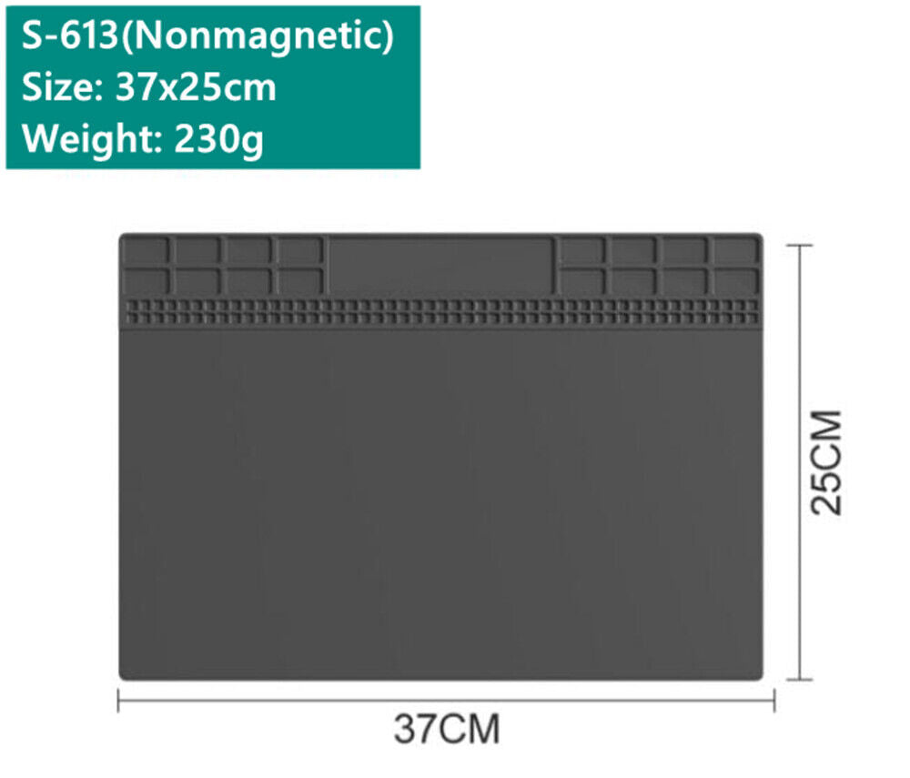 37X25cm Silikon-Isolierpad, thermostabil, korrosionsbeständig, Uhrenreparatur S-613