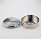 76mm Flat-round 304 Stainless Steel Watch Oil Benzine Cup with Anti-Leak Cover
