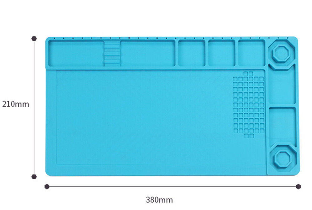 38X21cm Silikon-Isolierpad, thermostabil, korrosionsbeständig, für Uhrenreparatur, TE503