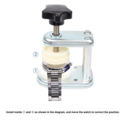 13pcs Watch Case Press Dies Watch Crystal Front Back Case Cover Screw Repair