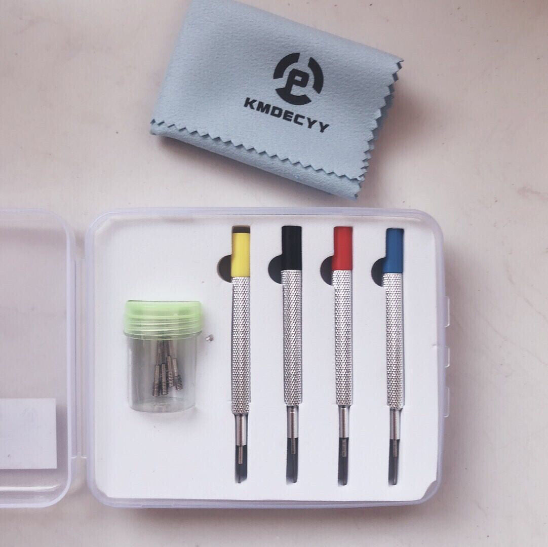 Watch pin punch set 0.7-1.0mm, precise tool for bracelet band removal and repair.