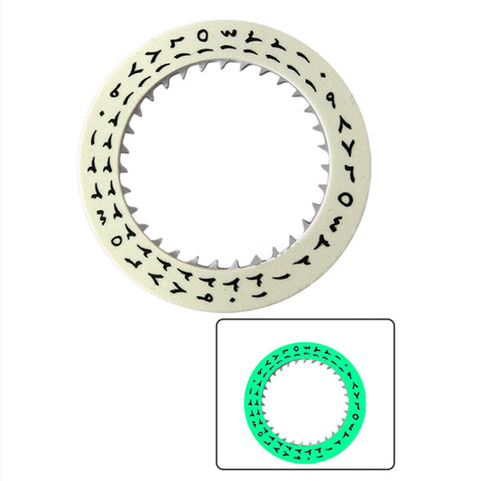Disque de date arabe à fond blanc lumineux vert pour Miyota NH35 NH36