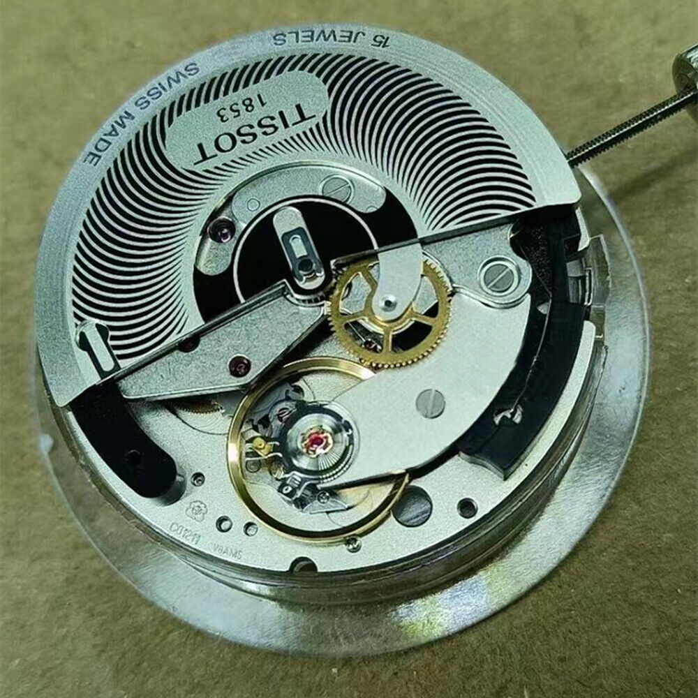 Swiss Made ETA C01.211 chronograph watch with mechanical movement and white dial by 1853.