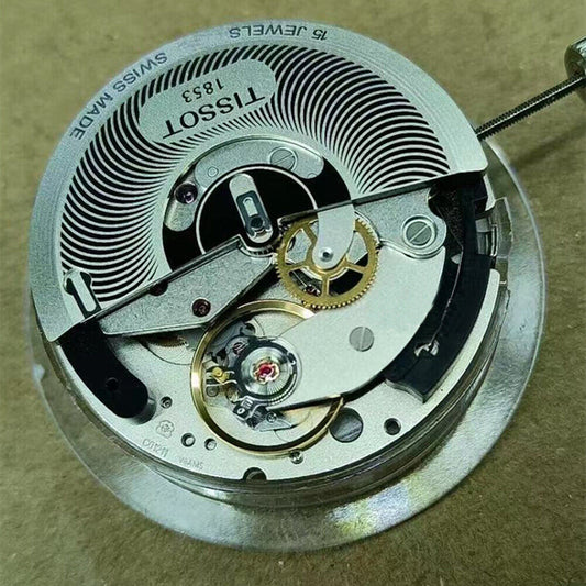 Swiss Made ETA C01.211 chronograph watch with mechanical movement and white dial by 1853.