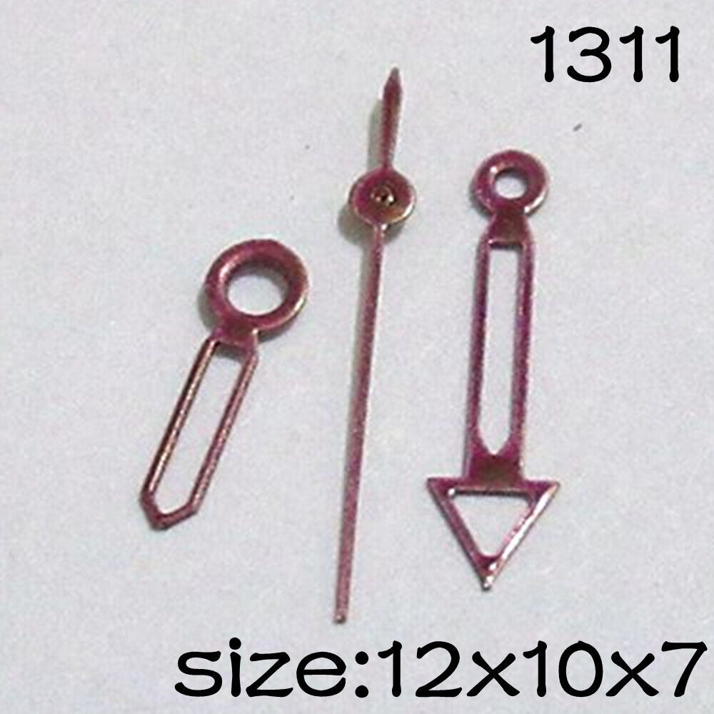 Purple watch hands set for Miyota 2015 movement, lengths 12mm/10mm/7mm by NO.1311 brand, stylish upgrade