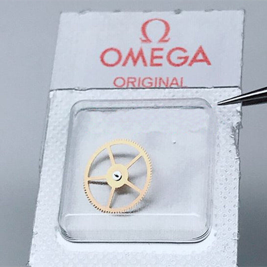 Original Omega 2627 small second wheel component for precise watch movement repair.