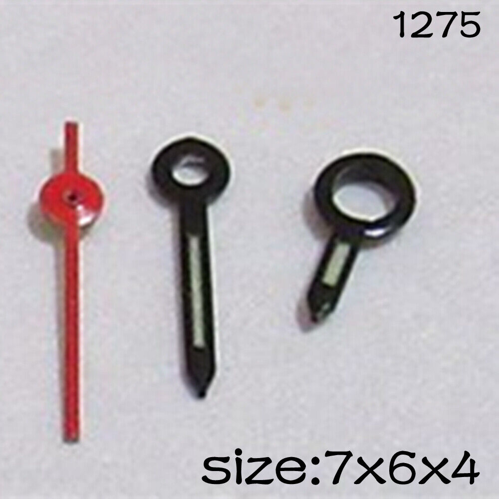 Luminous watch hands set for Miyota 2015 movement, 7mm/6mm/4mm lengths, brand NO.1275.