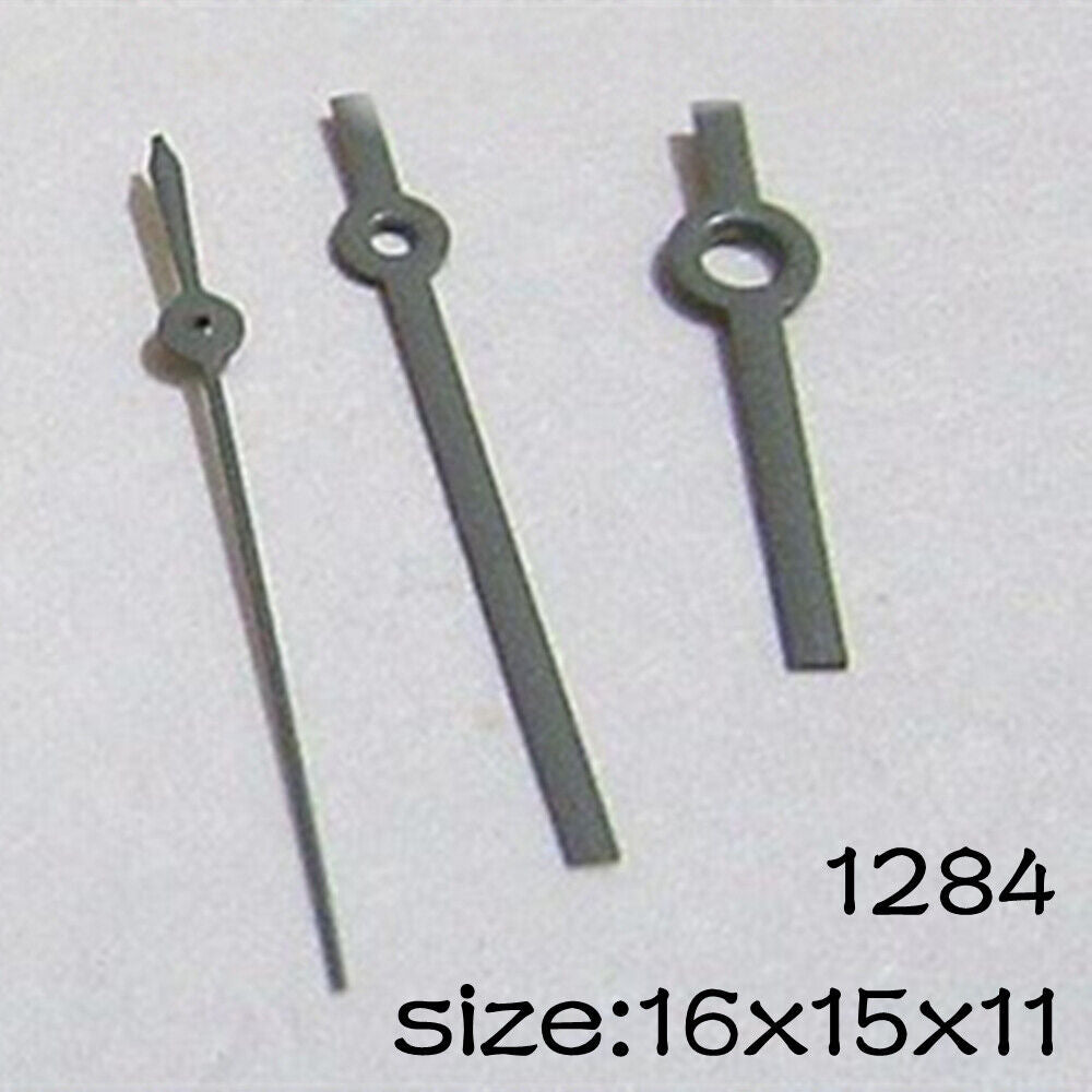 Set of Miyota 2015 watch hands in 16mm, 15mm, and 11mm lengths by NO.1284 for precise time replacement.
