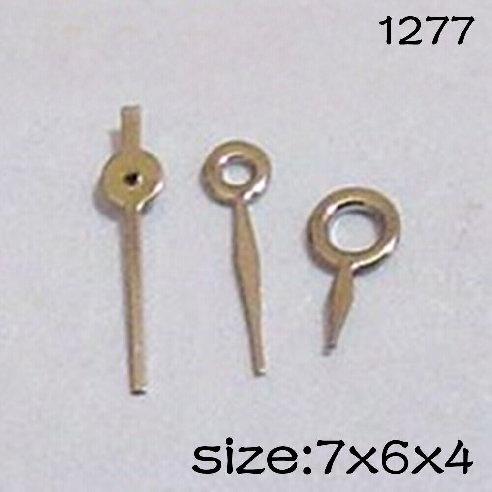 Jeu d'aiguilles de montre argentées pour mouvement Miyota 2015, longueurs 7 mm/6 mm/4 mm, n° 1277