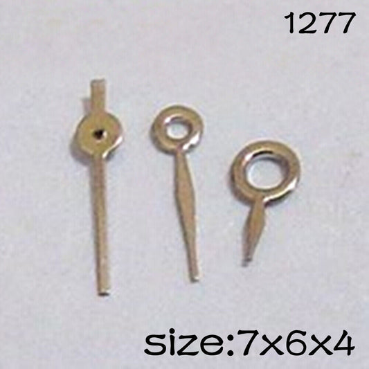 Silbernes Uhrzeiger-Set für Miyota 2015 Uhrwerk, 7 mm/6 mm/4 mm Länge, Nr. 1277