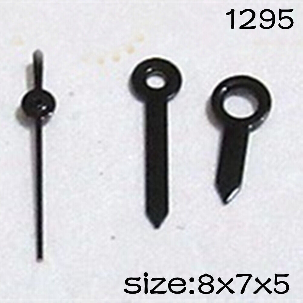 Black watch hands set by NO.1295 for Miyota 2015 movement, lengths 8mm/7mm/5mm, stylish accessory