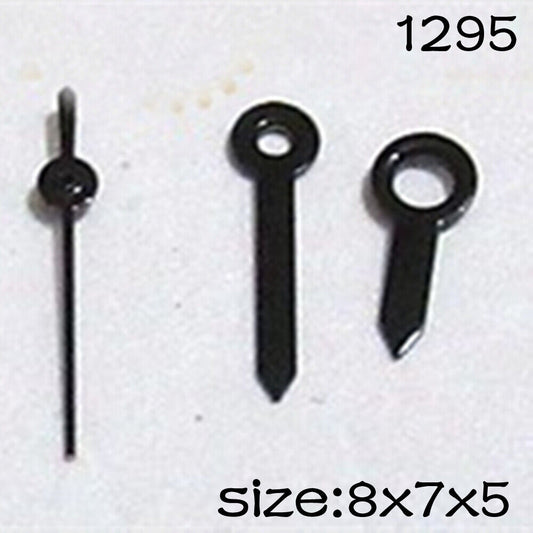 Black watch hands set by NO.1295 for Miyota 2015 movement, lengths 8mm/7mm/5mm, stylish accessory