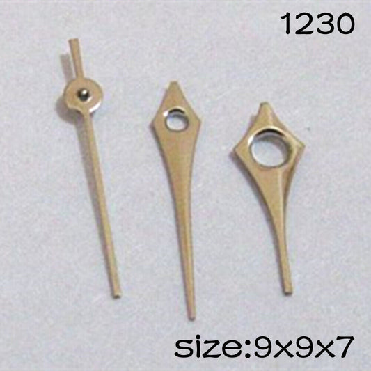 Silbernes Uhrzeiger-Set für Miyota 2035 Uhrwerk, 9 mm/9 mm/7 mm Länge, Nr. 1230