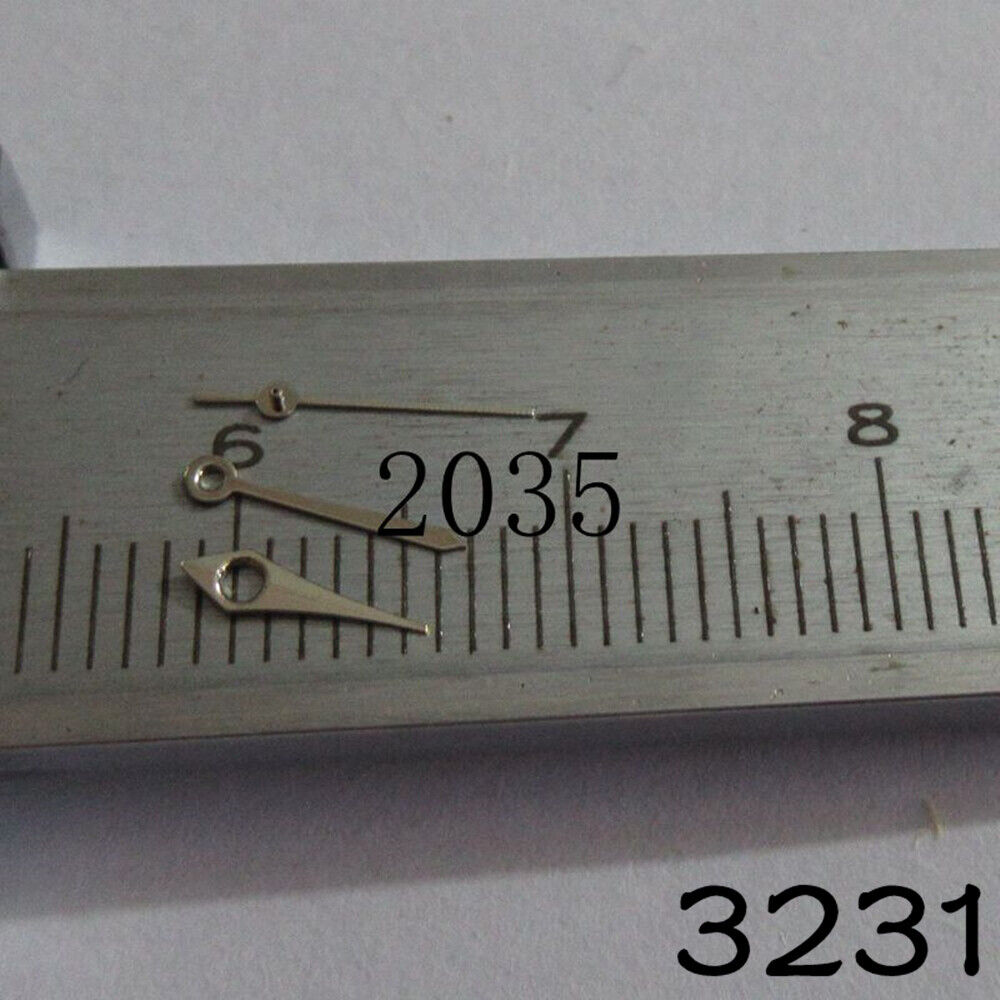 Set of silver watch hands for Miyota 2035 movement, precision design by brand NO.3231.