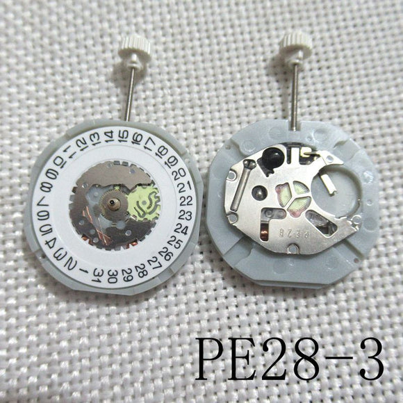 Replacement Brand New Quartz Movement Sunon PE28 3 Hands Date at 3 Movement