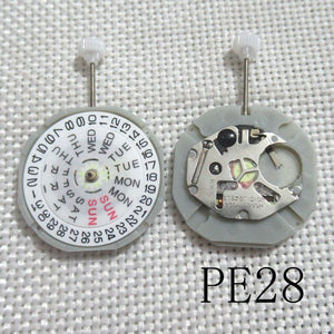 Replacement Brand New Quartz Movement Sunon PE28 3 Hands Day Date Movement
