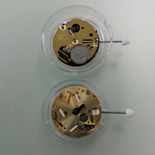 Mouvement à quartz ISA 9232 pour horlogers, 3 aiguilles, date dorée, 3 pièces de rechange