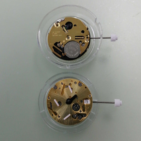 Watchmakers ISA 9232 Quartz Movement 3 Hands Golden Date at 3 Repair Parts