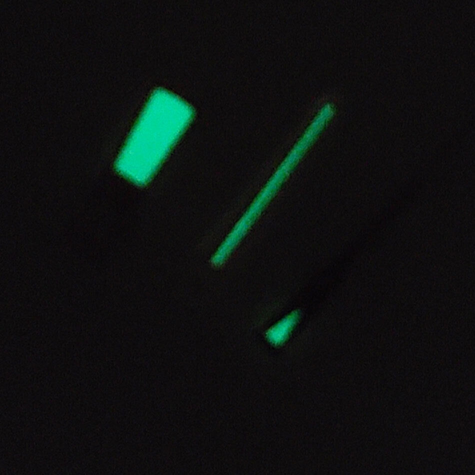 Green luminous hour, minute, and second hands set for NH35A/NH36A/4R36 movement.