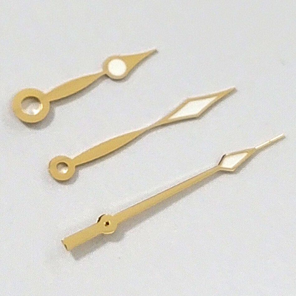 Green luminous watch hands set A11 for NH35A/NH36A movement, precise 10.5/14.5/14.5mm sizes, durable and clear.