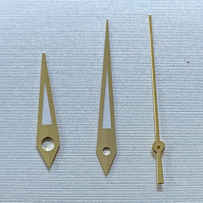 Green luminous watch hands set by A10, compatible with NH35A/NH36A/4R36 movements, ideal for repair.