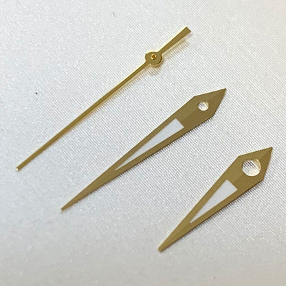 A10 green luminous watch hands set by A10, sizes 10/14.5mm, compatible with NH35A/NH36A/4R36 movements, ideal for repairs.