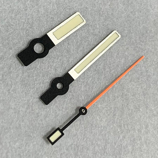 Green luminous watch hands set for NH35A/NH36A movement, enhancing visibility and style by B23.