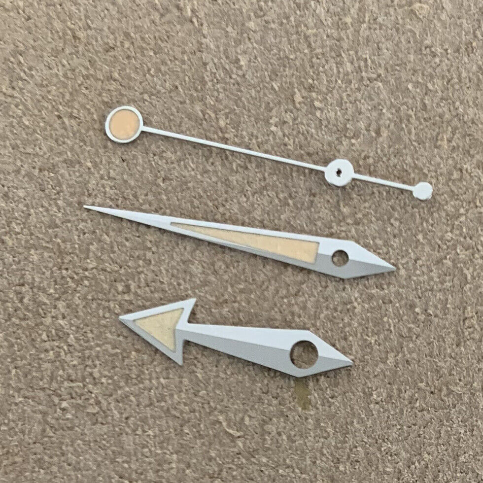 Green luminous round watch hands set for NH35A/NH36A movement by B21, perfect for DIY repairs and upgrades.