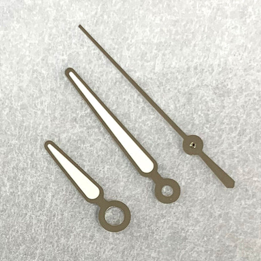 Green luminous silver trim watch hands set for NH35A movement, BB9 brand precision parts.